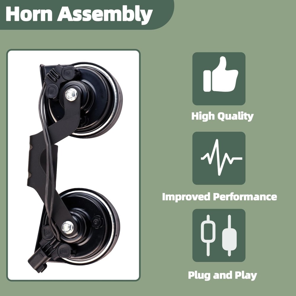 Horn Assembly with Bracket Compatible with Ford Explorer 2016 2017 2018 2019 ...