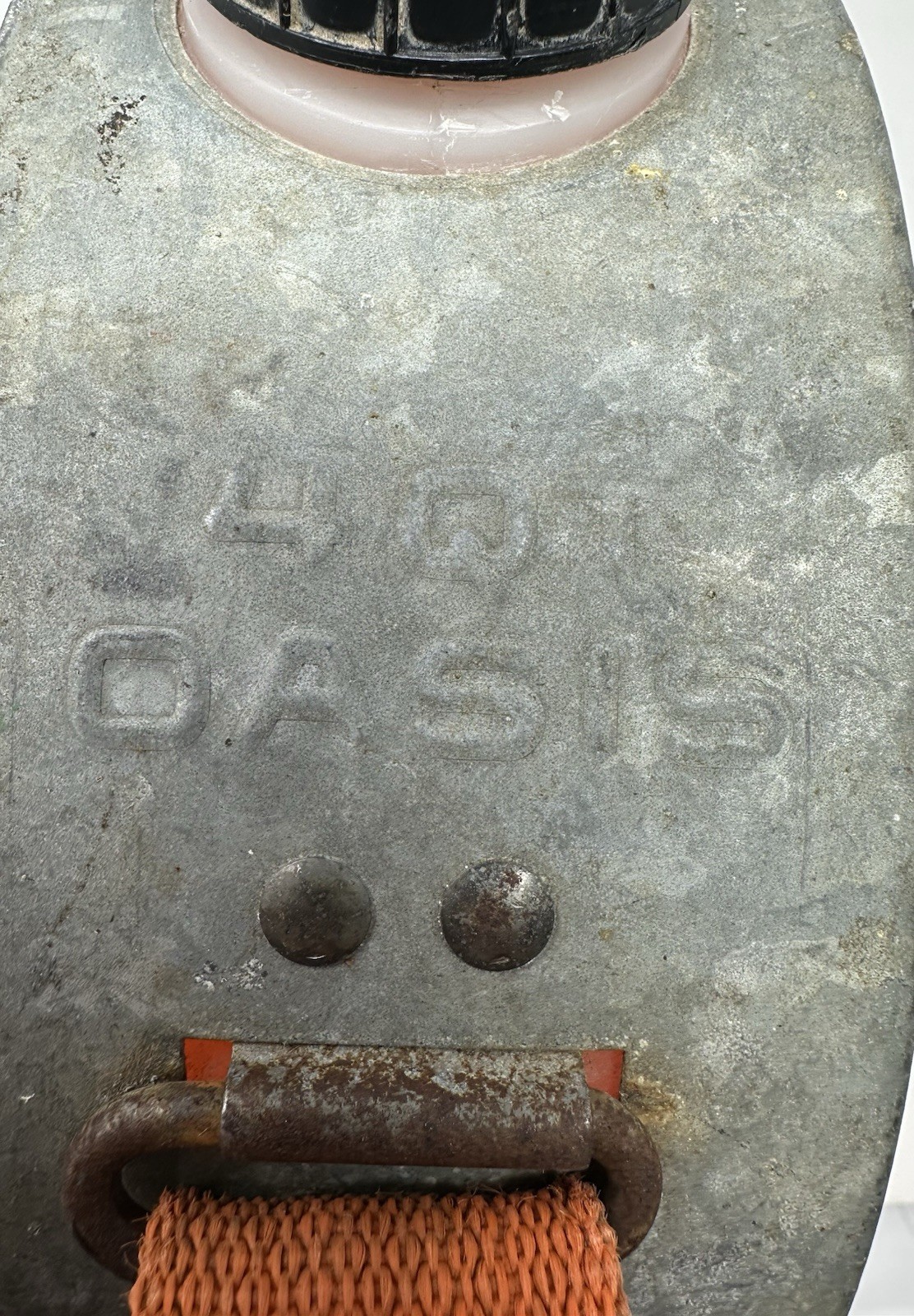 Vintage Oasis 4qt Galvanized Hiking Camping Water Canteen Orange FSS with Strap