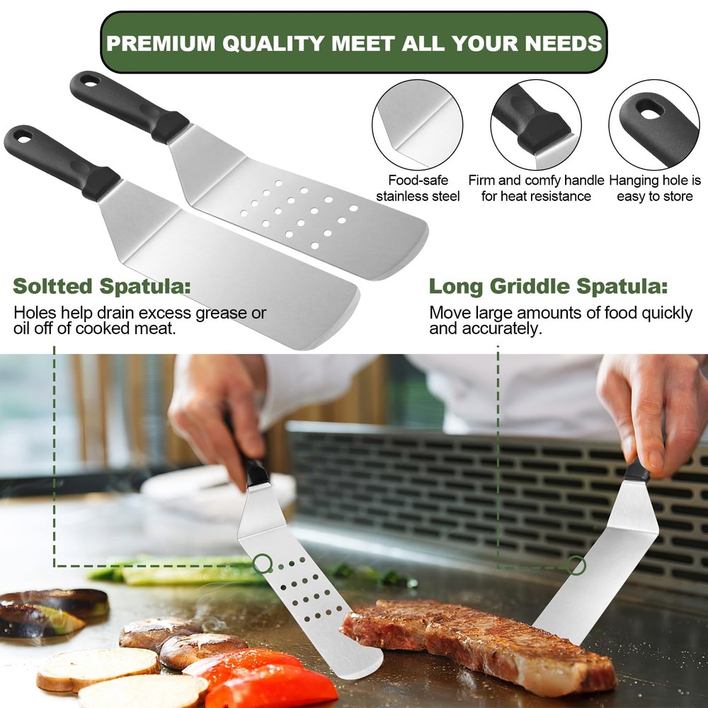 35PCS Griddle Accessories Kit, Flat Top Grill Set for black