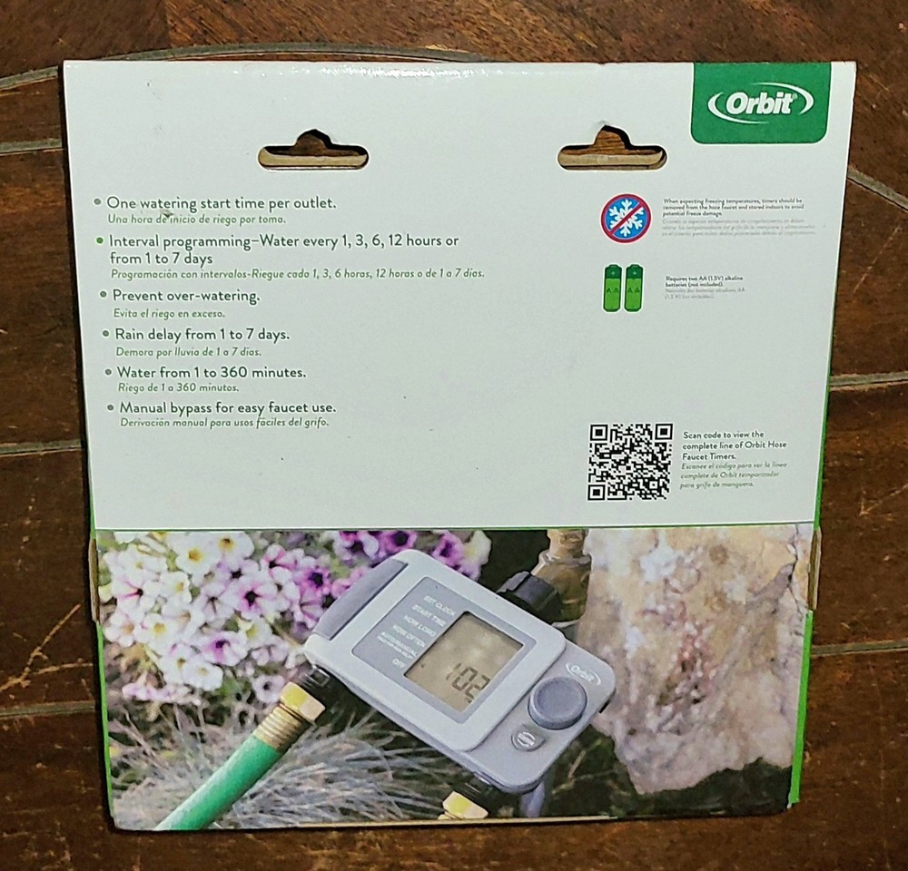 Orbit 2-Outlet Watering Timer *Rain Delay & Interval Programming* #24621-20