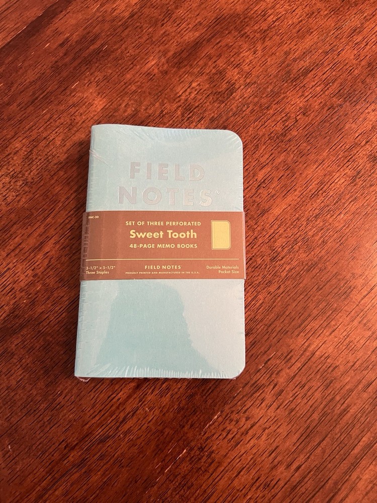 Field Notes Notebooks Sweet Tooth 3 Notebooks New Sealed Pack