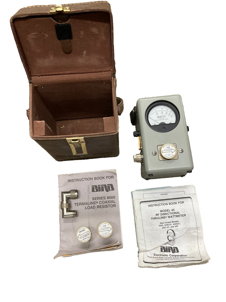 BIRD 43 THRULINE WATTMETER with CARRY CASE