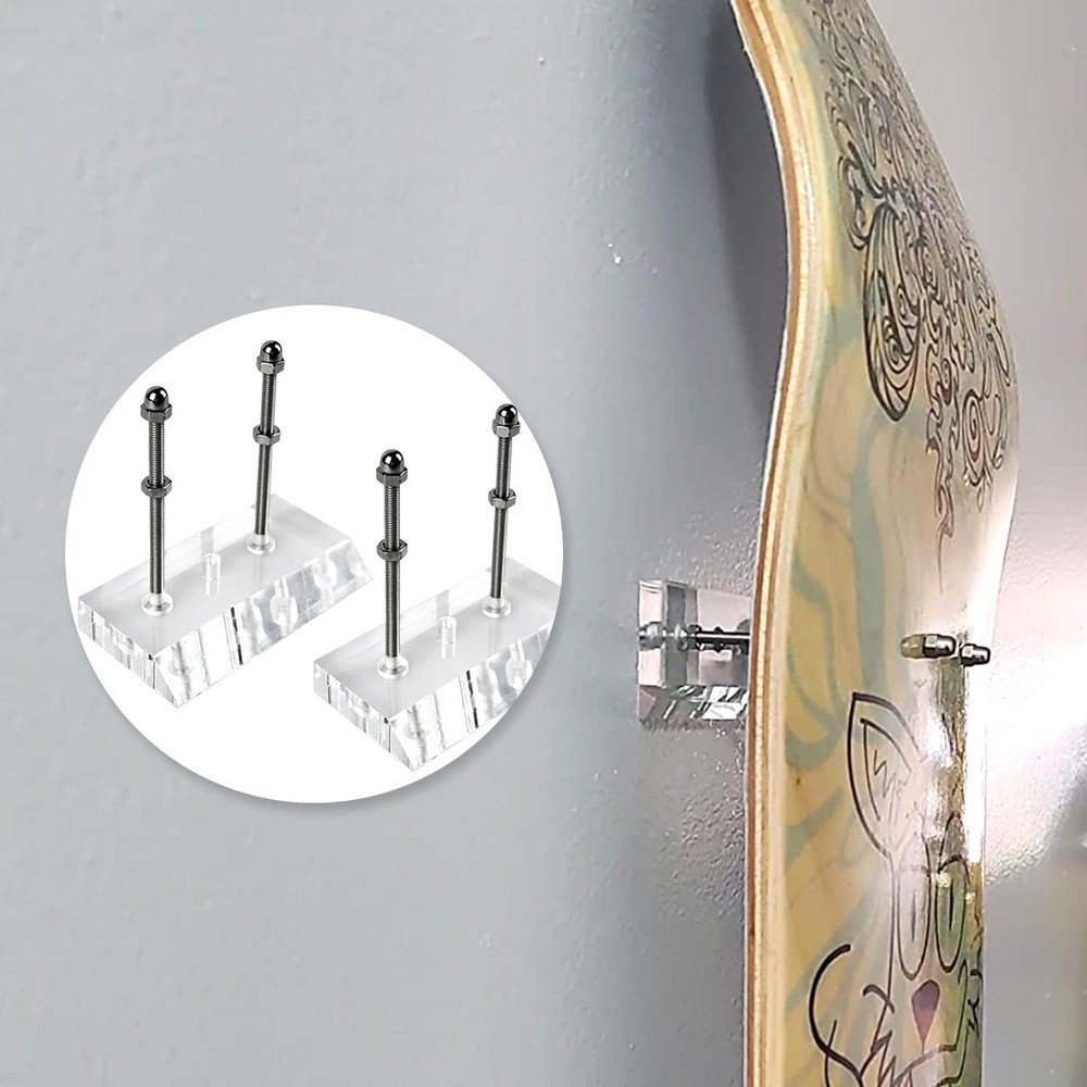 BUIYLV Skateboard Hanger 2 PCS Wall Mount Deck Rack for Skateboards Deck...