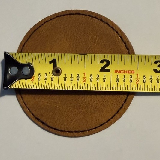 Sig Sauer Iron on Round Leather Patch 2.5” Custom