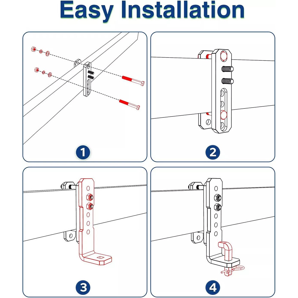2PC Trailer Sway Control Bracket for Equalizer Hitch-Weight Distribution System