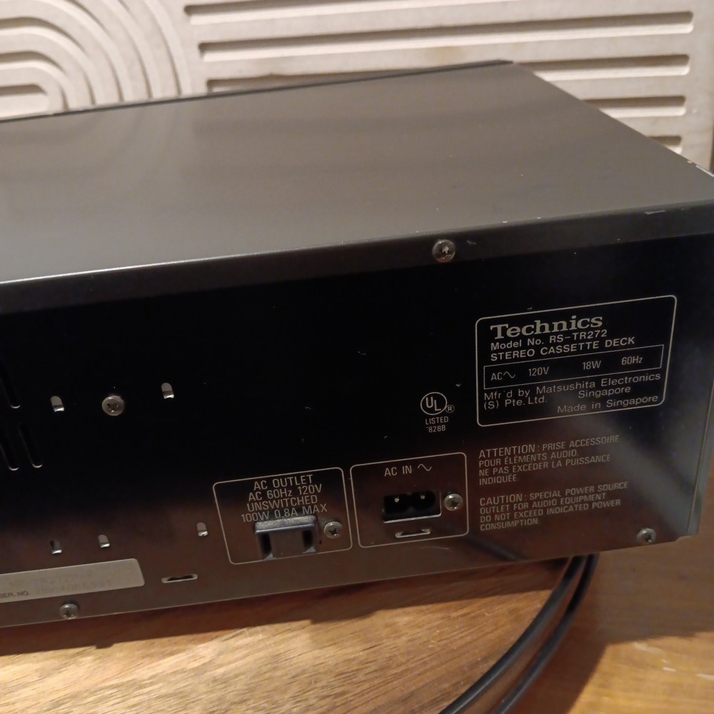 Technics RS-TR272 Dual Cassette Deck Feather Touch Control ONLY DECK 2 WORKS