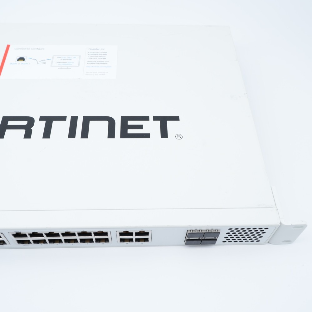 Fortinet Fortigate-200E FG-200E Network Security Firewall Initialized w/Adapter