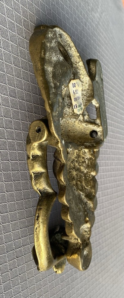 VTG Solid Cast Brass Sculptured Eagle Door Knocker-Marshall Field Co. Tag