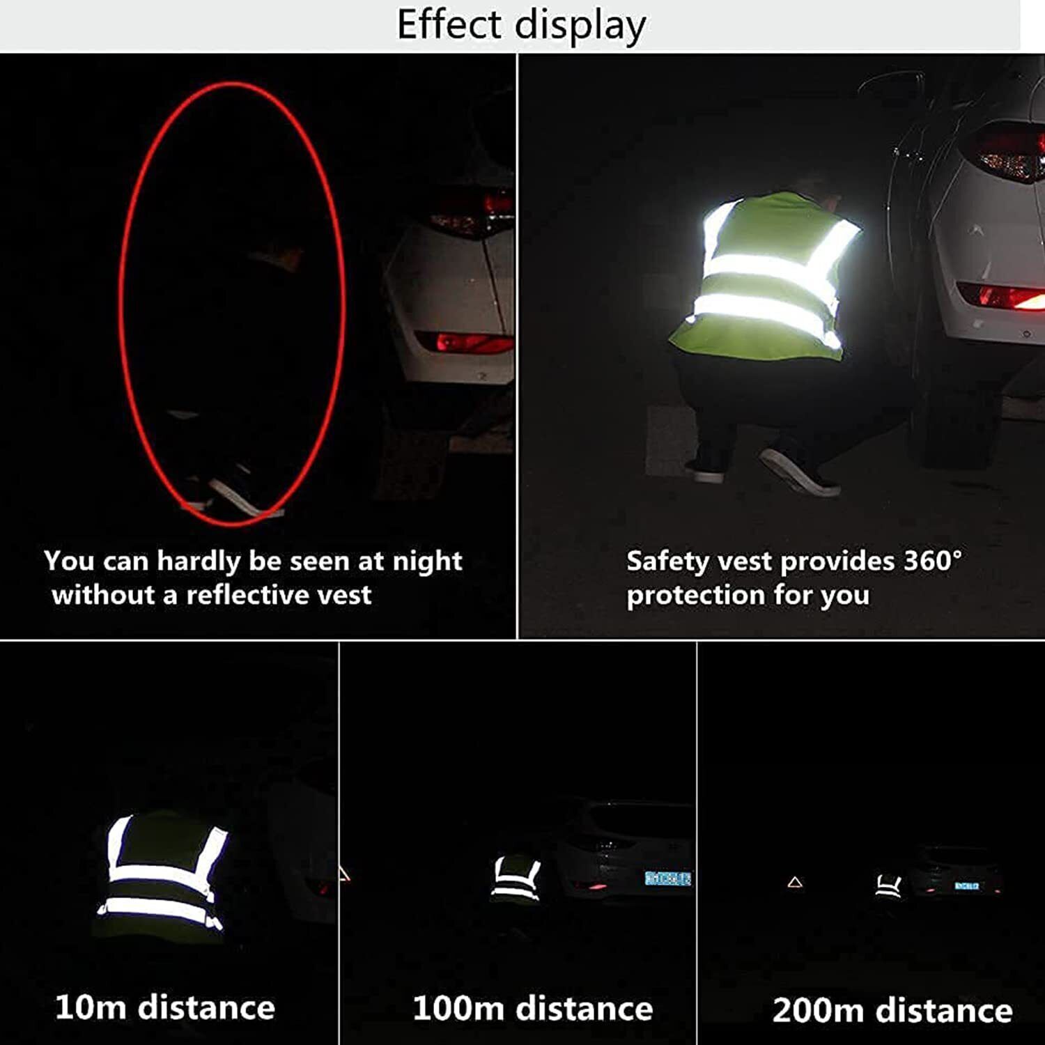 5 Pockets Safety Vest Reflective Security Vest High Visibility