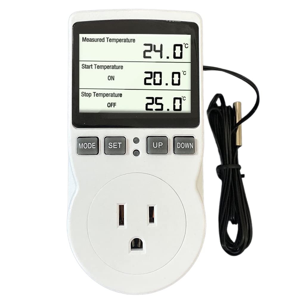 Plug in Thermostat Temperature Controller Electric Digital Thermostat Heating...