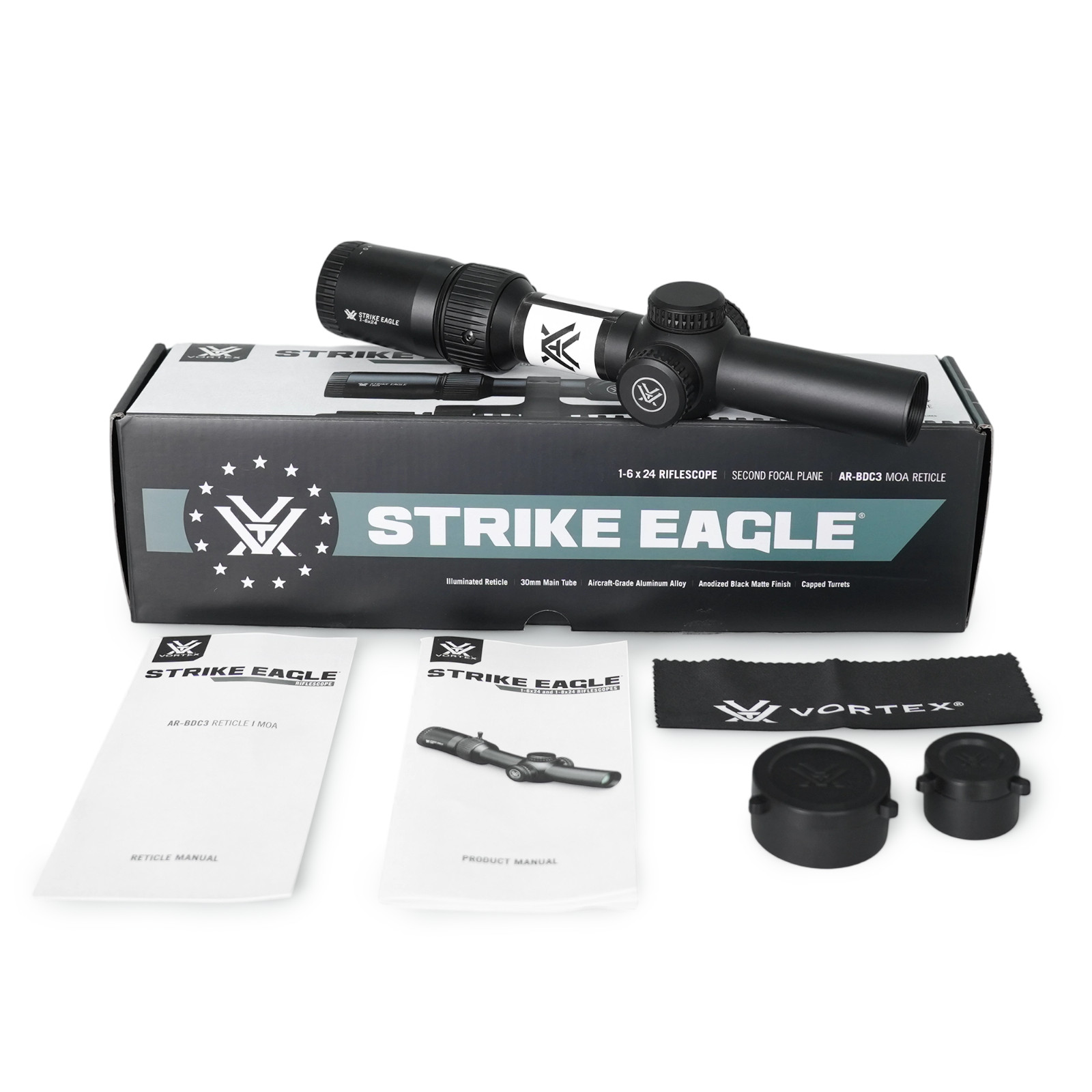 Vortex Strike Eagle 1-6X24mm Rifle Scope SFP Illuminated BDC3 MOA - SE-1624-2