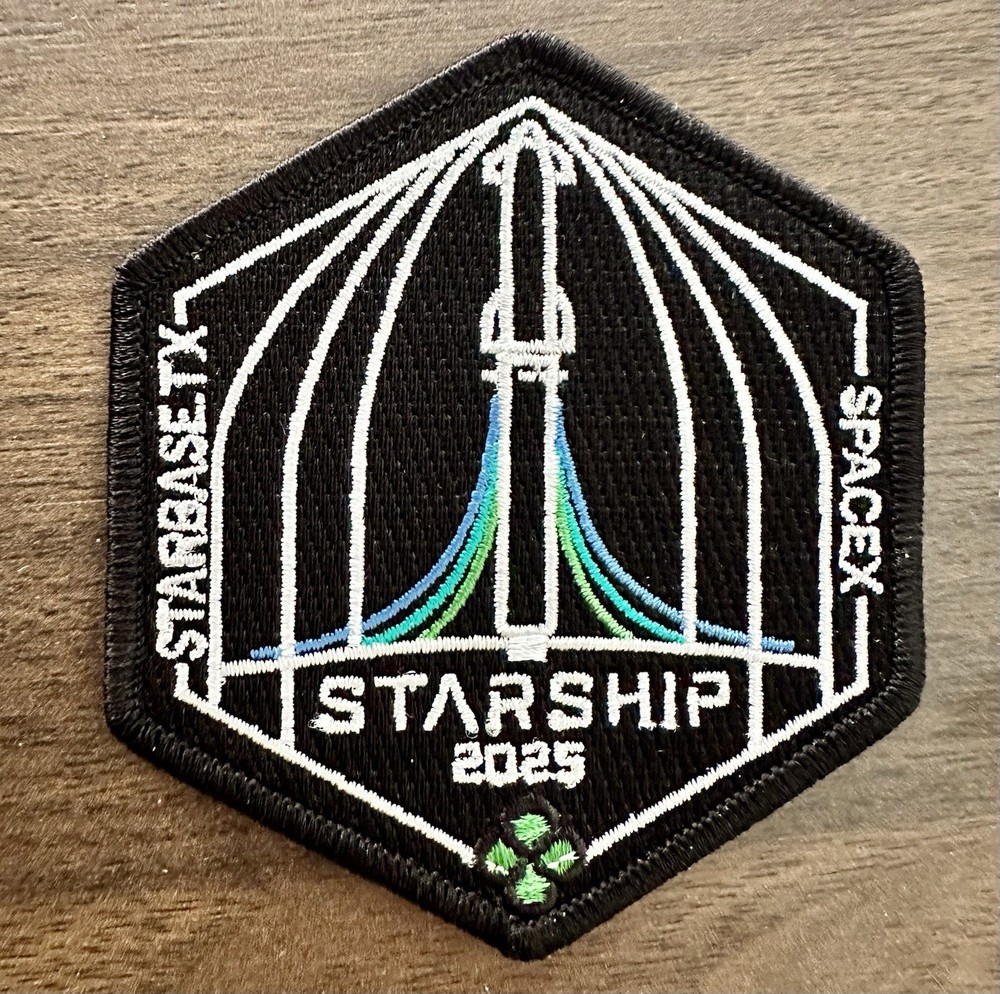 Original Space Starship 2025 Launch Mission Program Patch 3.5”