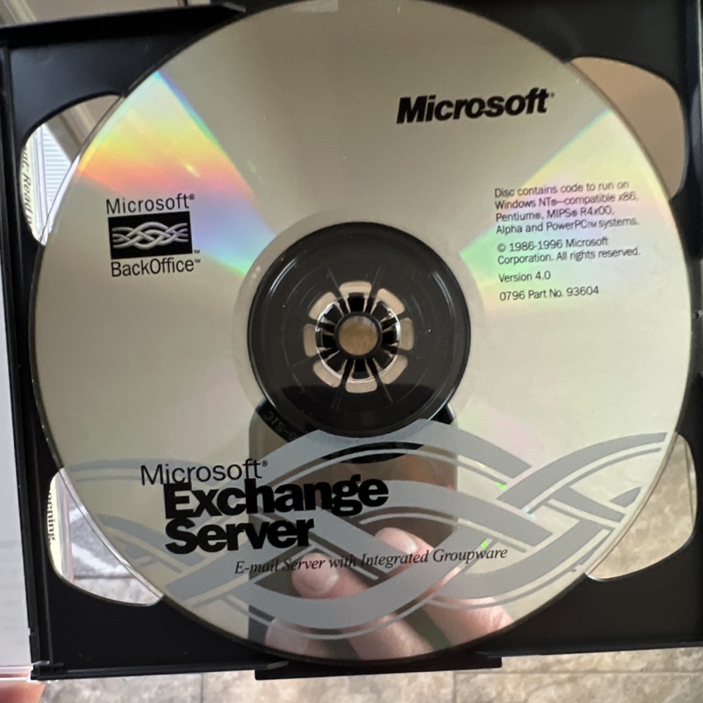 Microsoft Exchange Server 4.0 CD-ROM Standard License 5 CAL Windows NT Mac