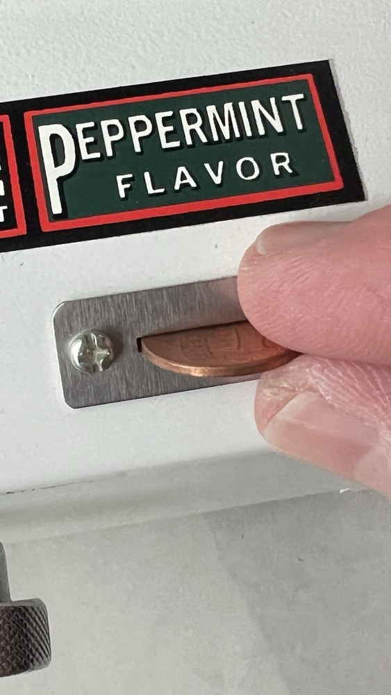 WHITE Jolly Good Stick Gum Vending Machine - NO Key