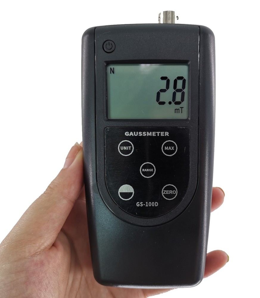 Portable Tesla Meter with Measuring Range 0mT~200mT~2000mT Accuracy DC,5%