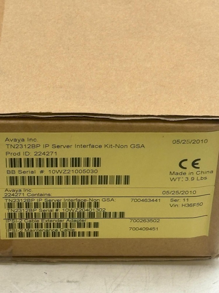 Avaya TN2312BP HV36 IP Server Interface Kit