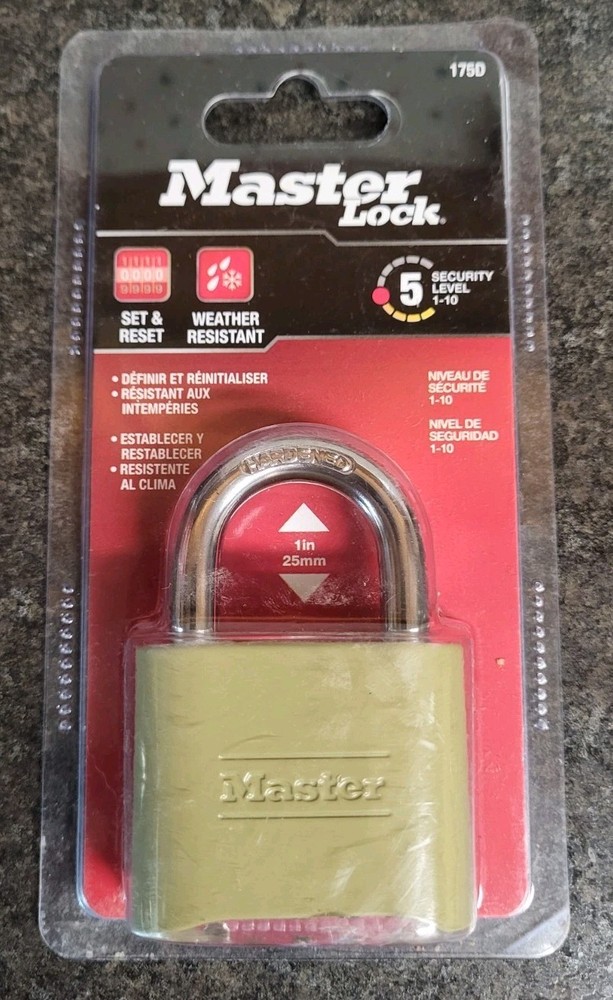 Master Lock 175D Combination Padlock 2" inch Wide Resettable Combo VERY STRONG