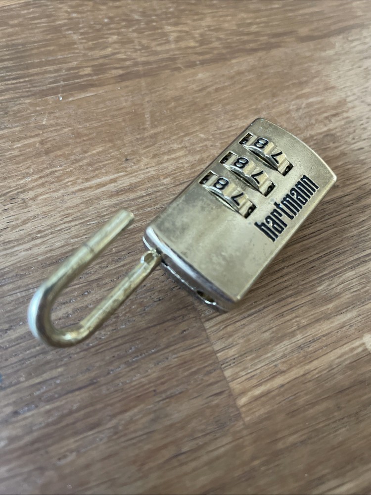 HARTMANN Luggage Brass Type Combination Lock 3 Number Code