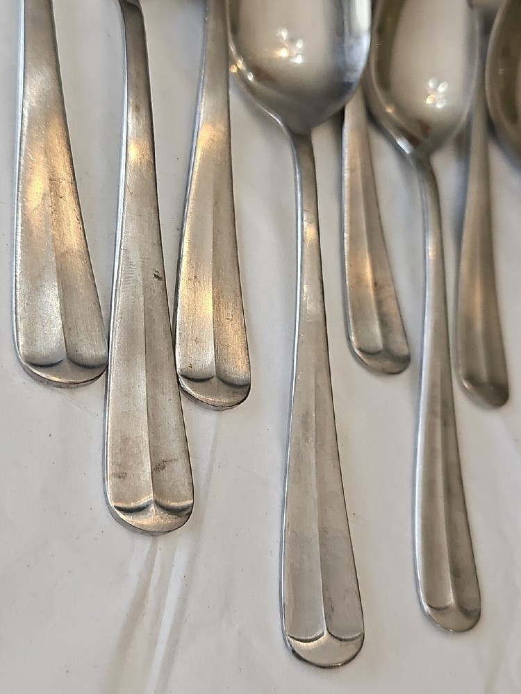 8 Geneve OYSTER BAY Stainless TEA spoons Flatware 6"