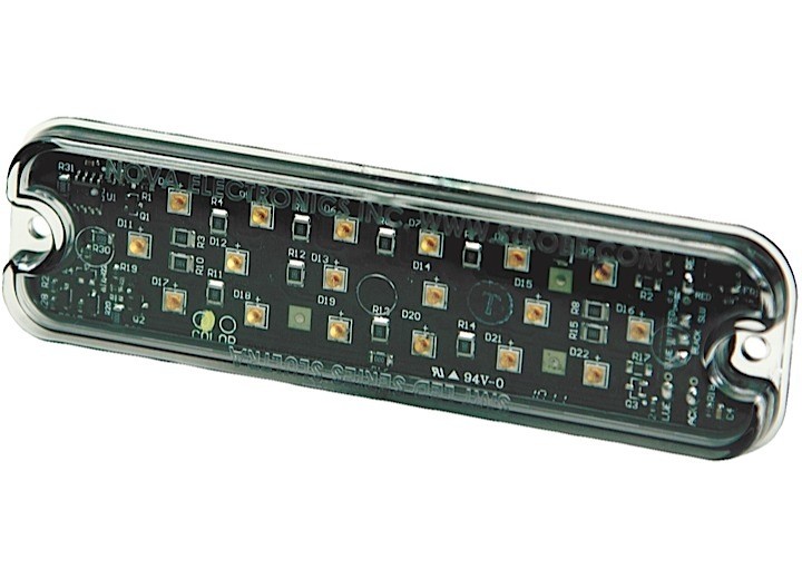 Ecco 3932A LED Rectangular Surface Mount 12VDC 16 Flash Patterns Amber