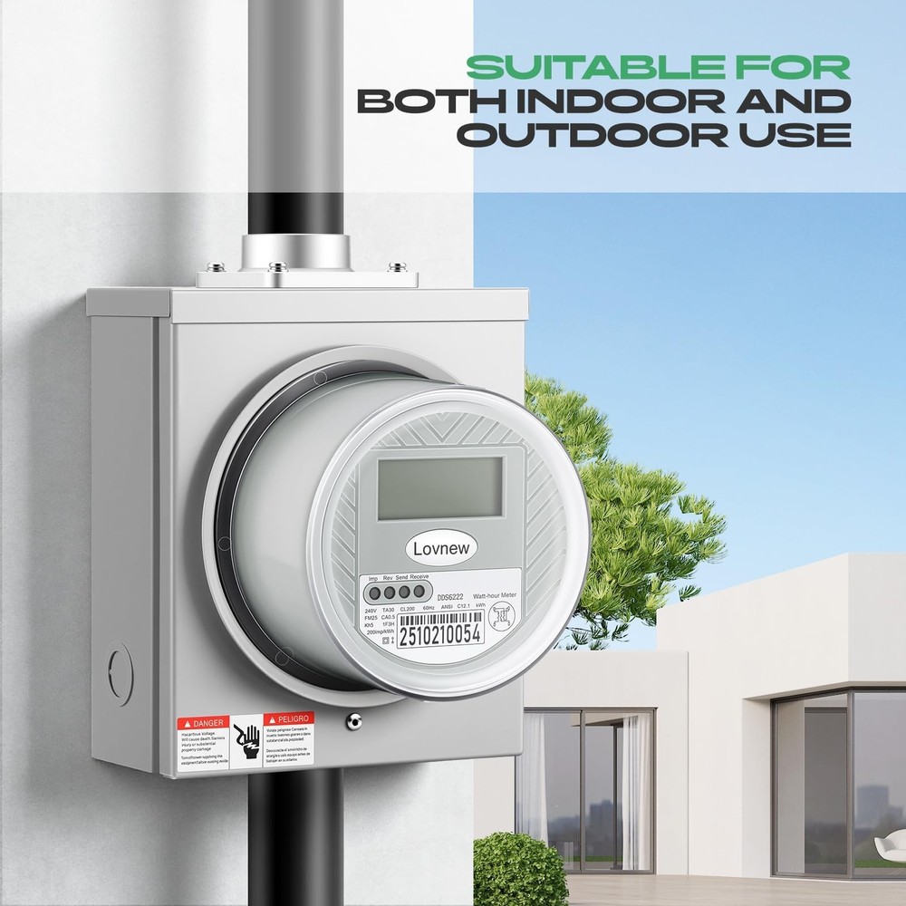 Meter Socket 100 Amp, 4-Jaw Meter Base Meter Socket 600V Single Phase 3-Wire ...