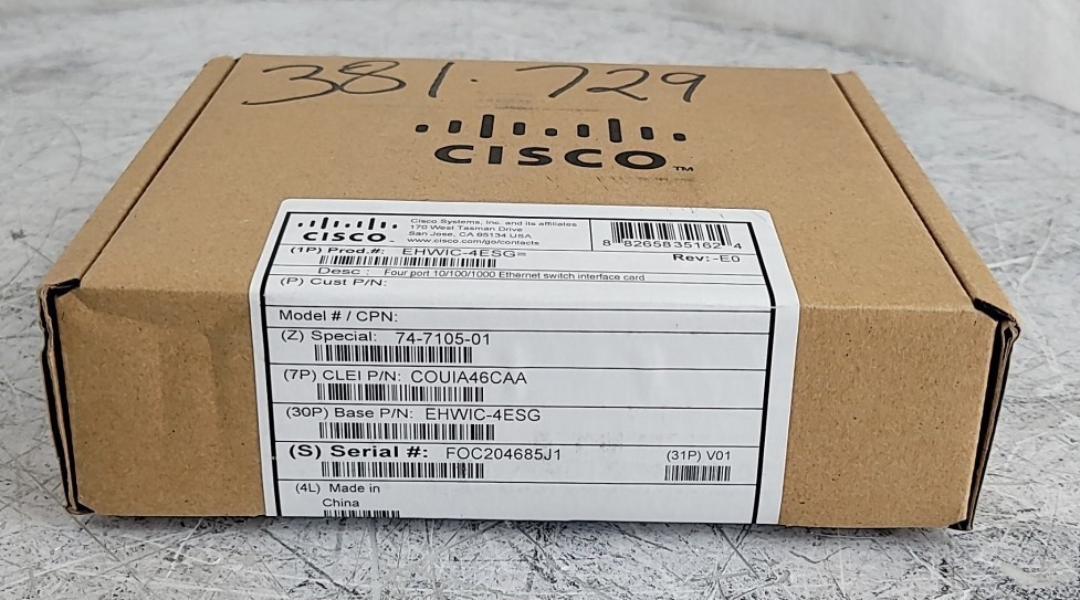NEW SEALED BOX Cisco EHWIC-4ESG= 4 Port Ethernet Switch Interface Card SEE NOTES