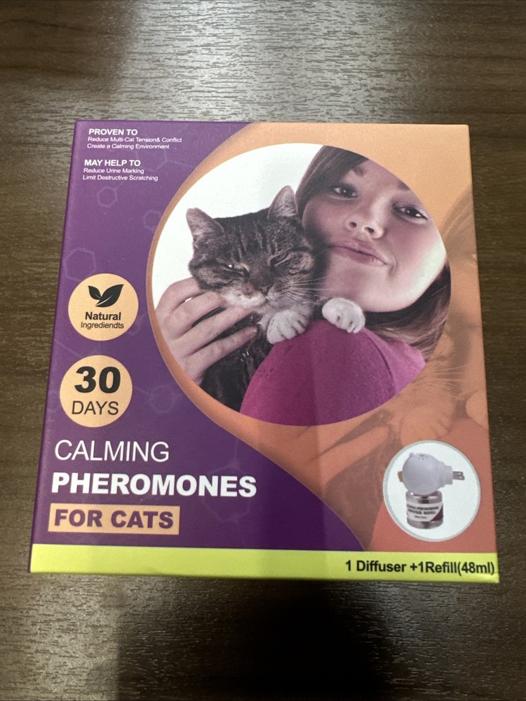 Cat Calming Pheromone Diffuser Kit – 60 Day Supply – 2 Diffusers + 2 Refills
