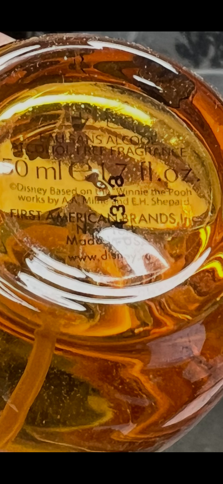 Disney Winnie The Pooh Alcohol Free Fragrance 1.7 oz Spray Glass Bottle Boxed