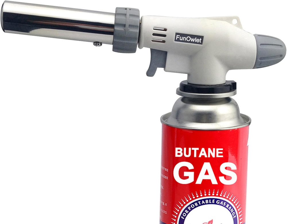 Funowlet Butane Torch, Reverse Use Culinary Kitchen Blow Lighter with Adjustable