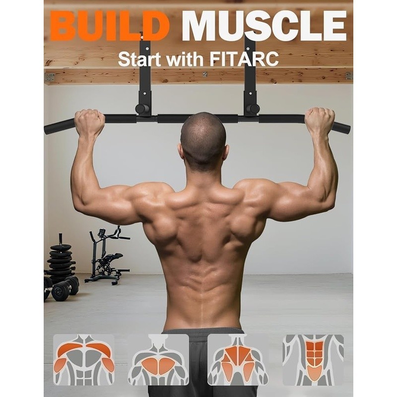 Ceiling Mount Pull Up Bar Multifunctional Non-Slip Grip Strength Training New