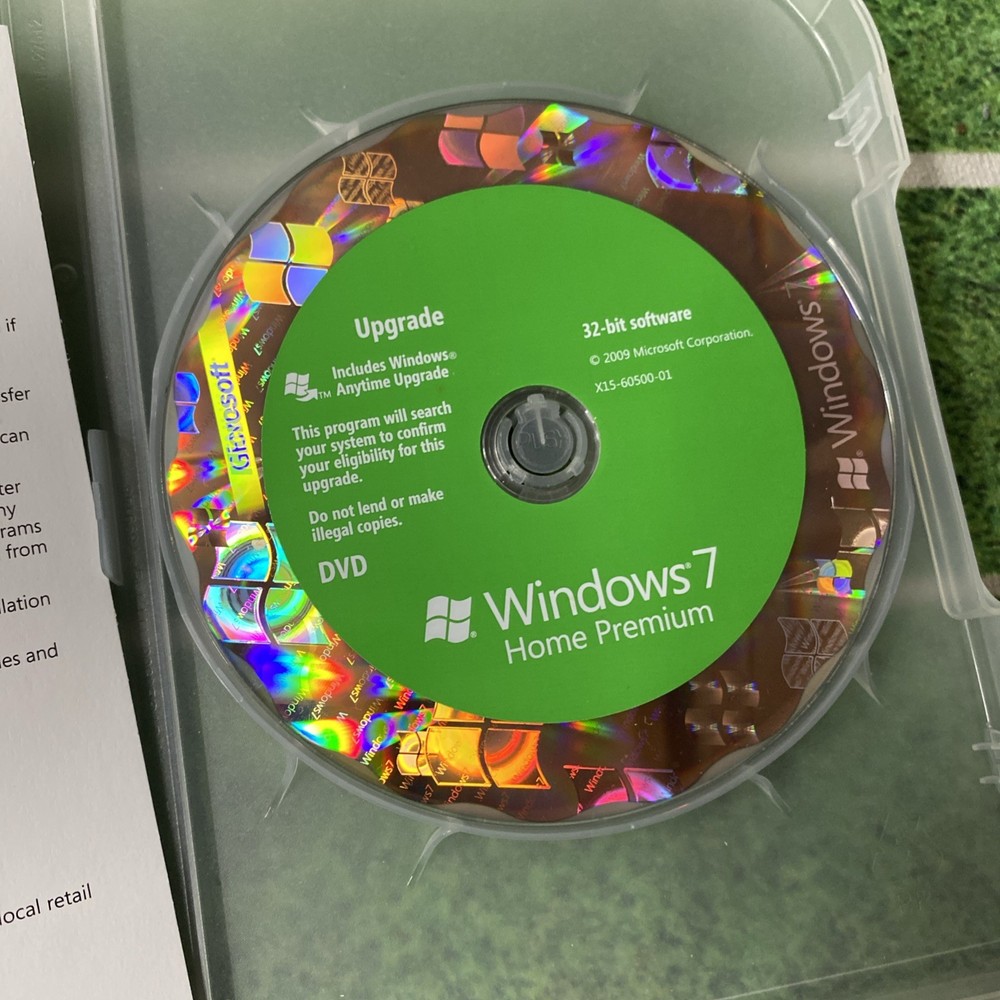 Microsoft Windows 7 Home Premium Upgrade 32 Bit and 64 Bit DVDs MS WIN