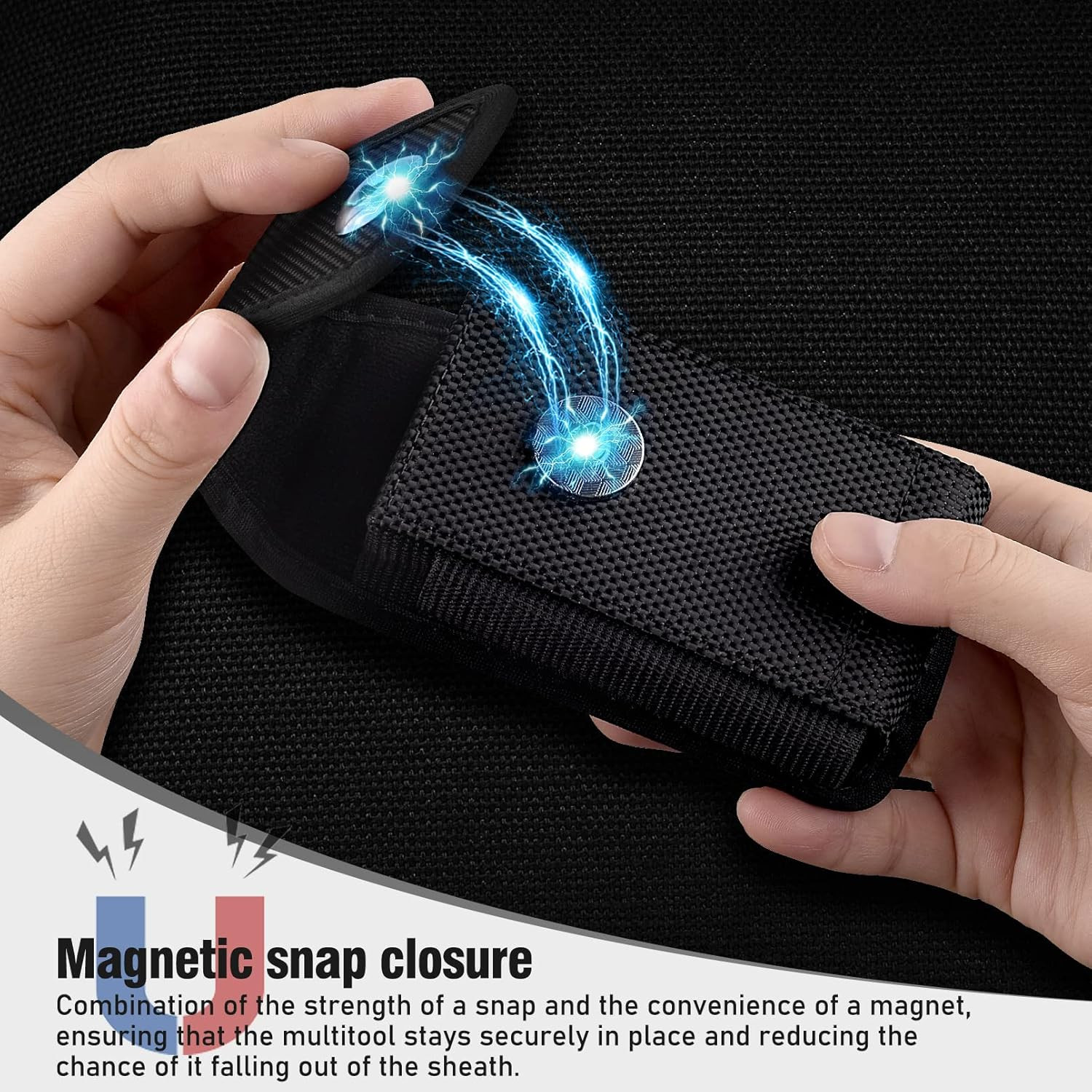 Multitool Sheath for Leatherman EDC Belt Organizer Tool Holster Pouch, Black