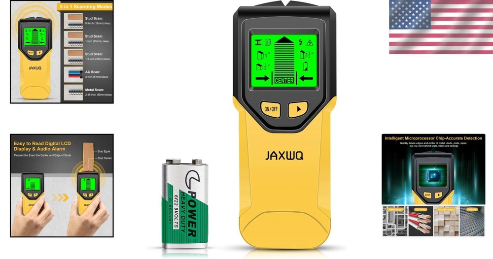 Versatile Stud Detector with Smart Chip and Multiple Modes for Home Improvement