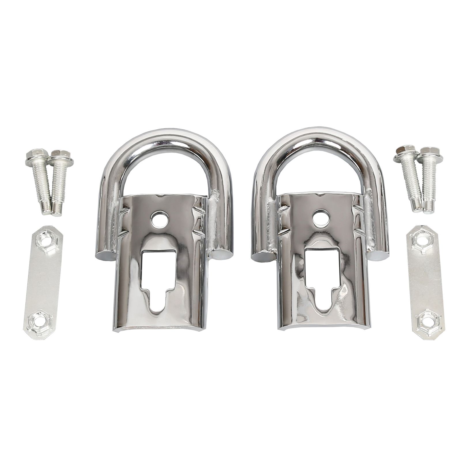 Fit For 2004-2024 2008 2009 Ford F150 F-150 Chrome Tow Hooks w/ Hardware - Pair