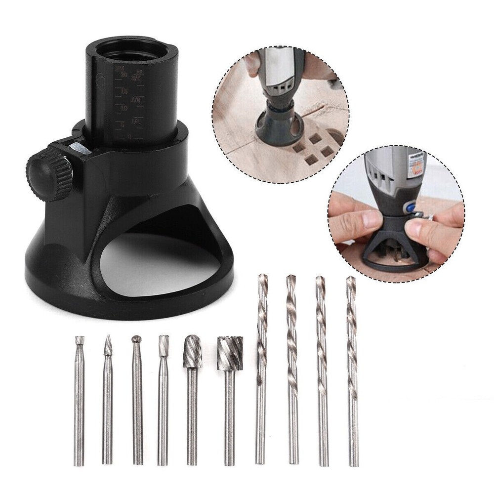Dremel Rotary Multi Tool Cutting Guide HSS Router Drill Bits Set Attachment Kit