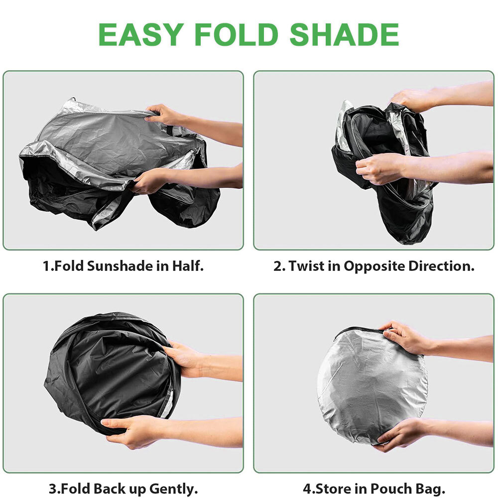 Foldable Extra Large Car Front Windshield Sun Shade Visor Cover Heat UV Blocking