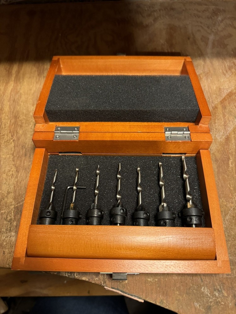 Countersink woodworking Drill Bit tools Set With Box
