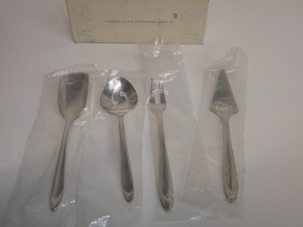Set of 4 Hostess Condiment Serving Set First Lady Meriden Silverplate Flatware