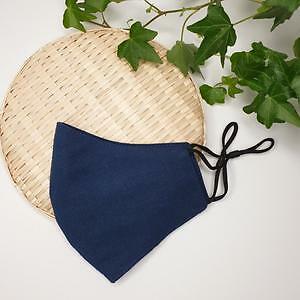 Double layers 100% linen face mask, better breathing, washable, reusable