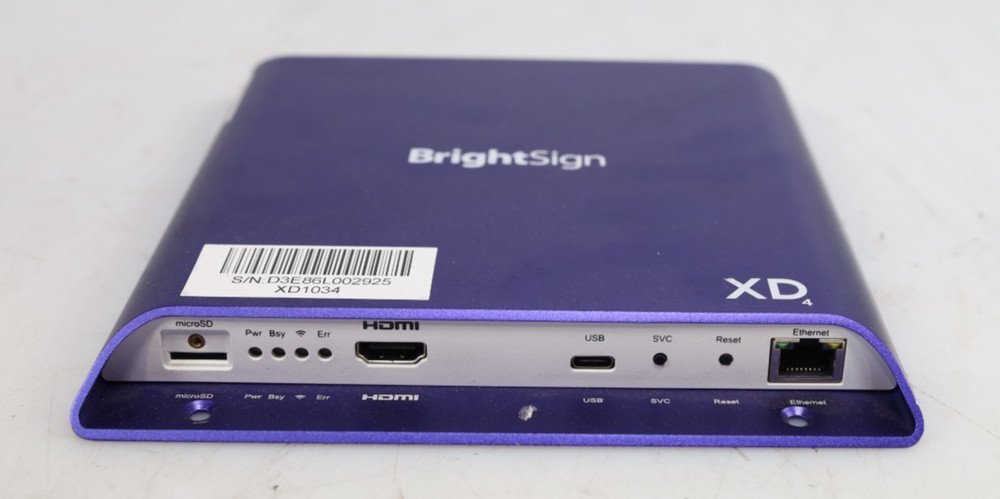 BrightSign XD4 Model XD1034 4K Media Player