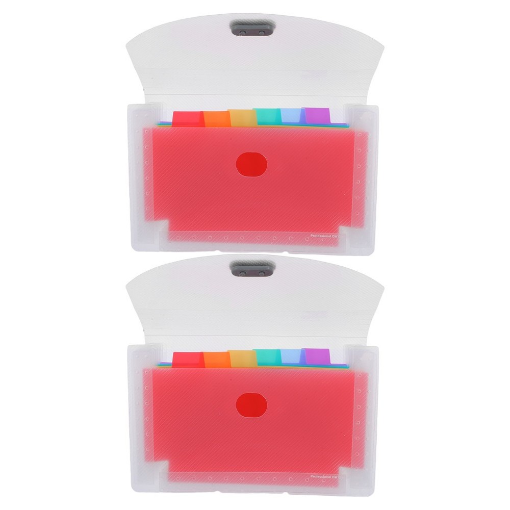 2 Pcs File Folder Labels Accordion Organizer Small Document Folio