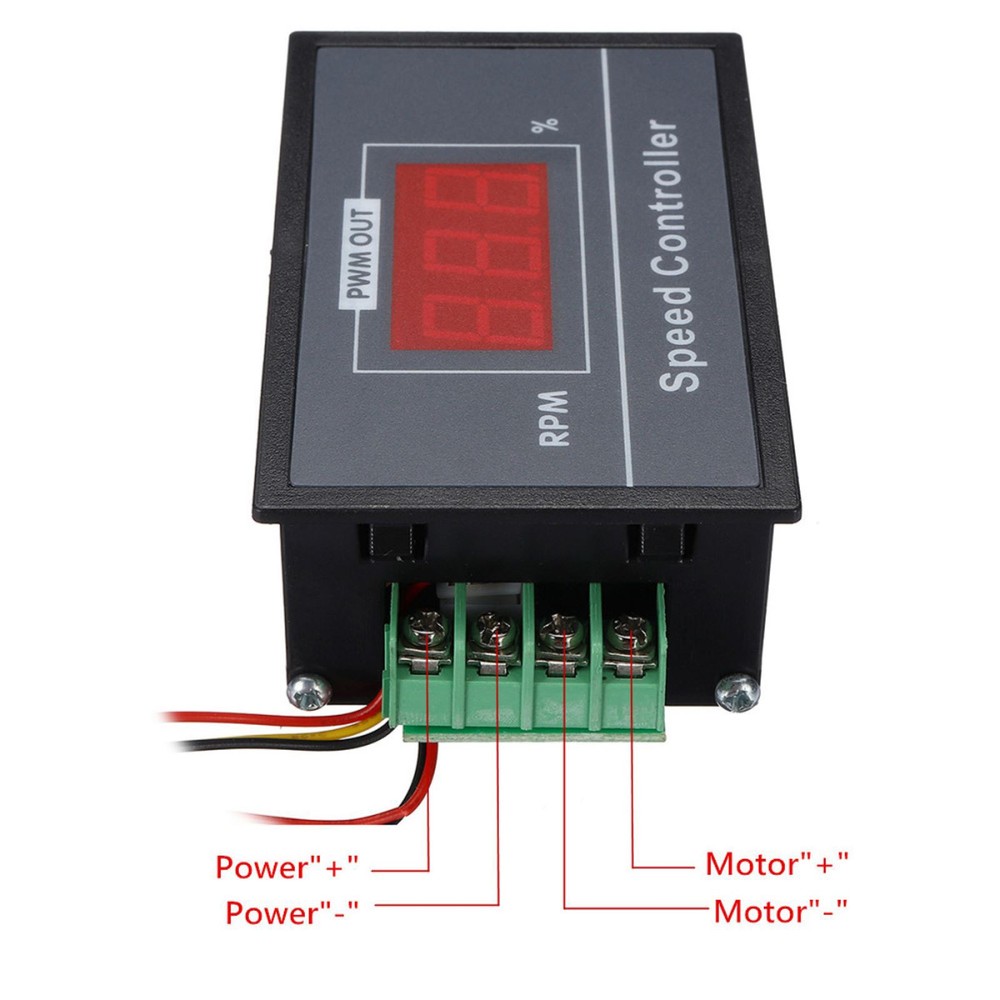 Digital PWM Speed Controller 30A Max 20A Cont. for DC Motors 6-60V Input