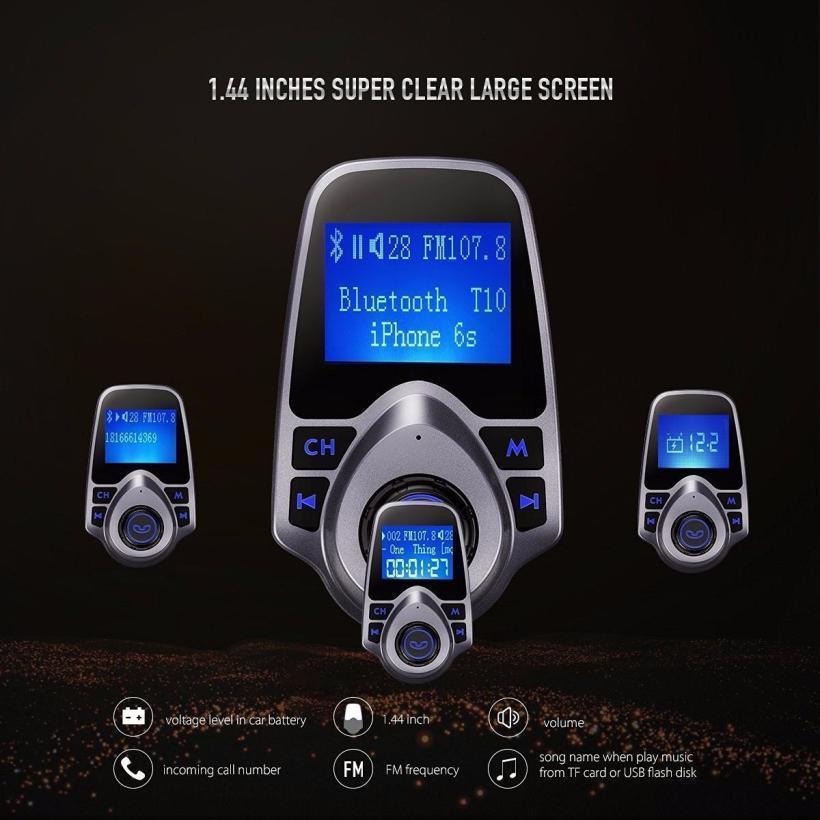 2020 In-Car Bluetooth 3.0 FM Transmitter Radio Adapter MP3 Player Car Charge Kit