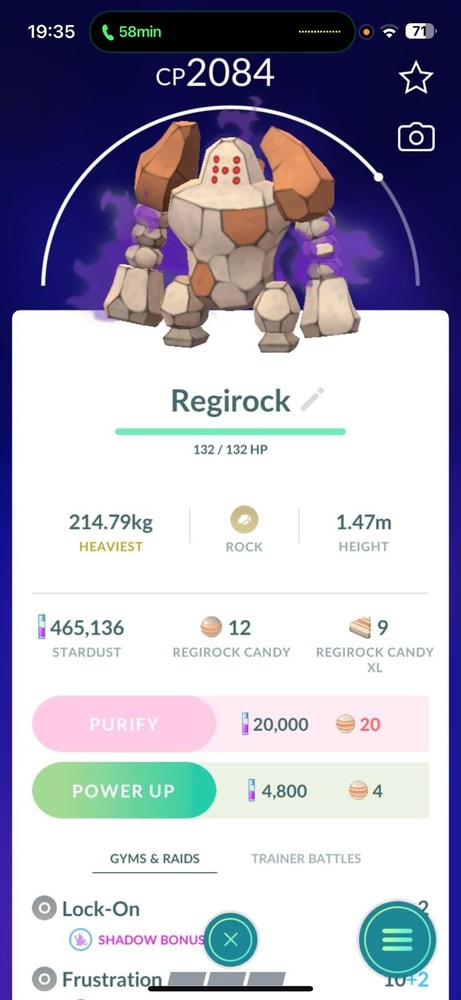 Pokemon Go Shadow Regirock