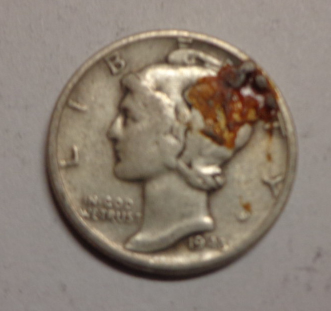1943  Mercury Dime  90% Silver