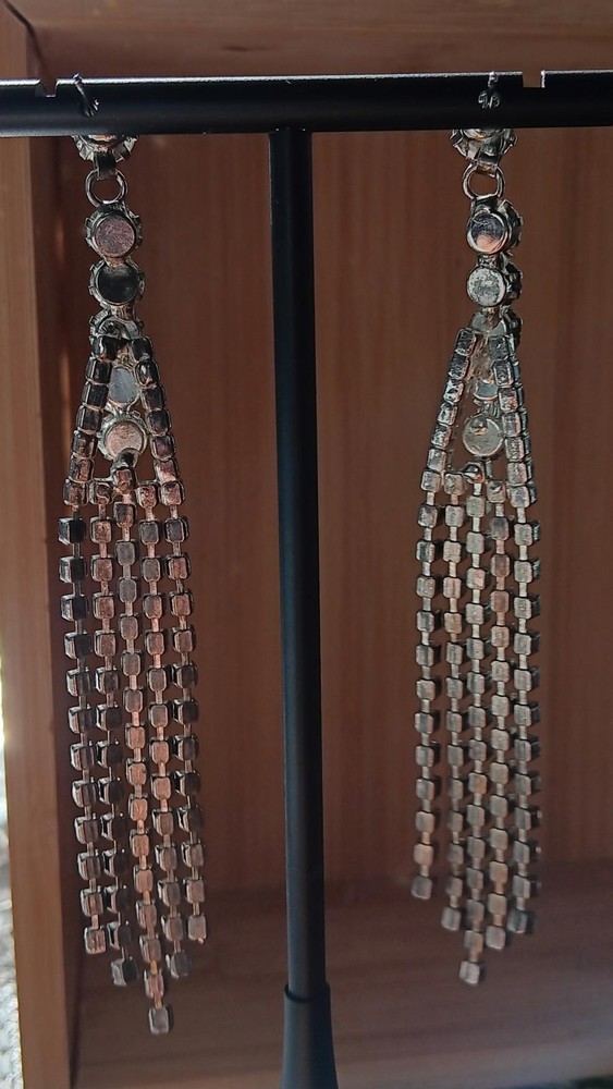 Vintage Style Rhinestone Dangling Earrings