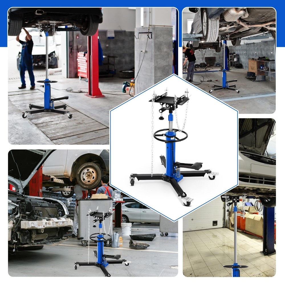 1332 LBS Hydraulic Telescoping Transmission Jack, 33"-69" Adjustable Height