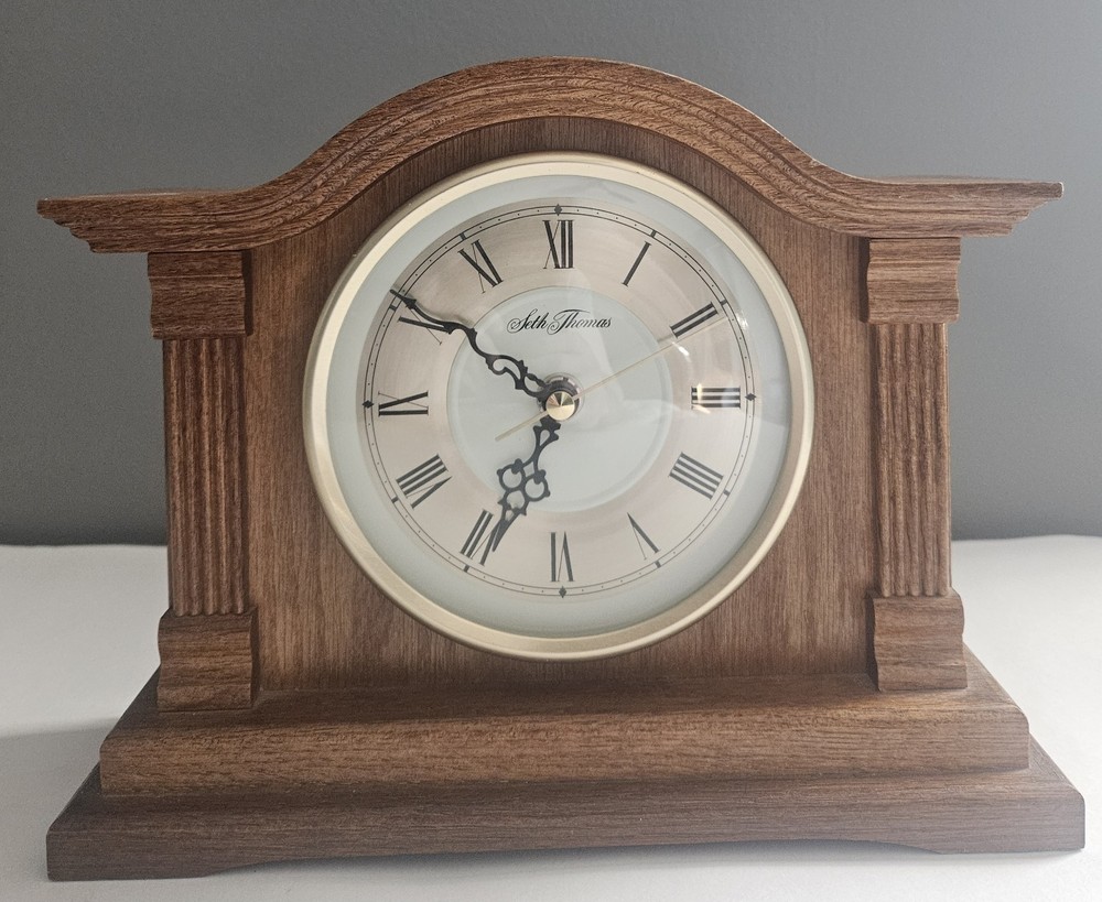 Seth Thomas Mantel Clock Wood Frame