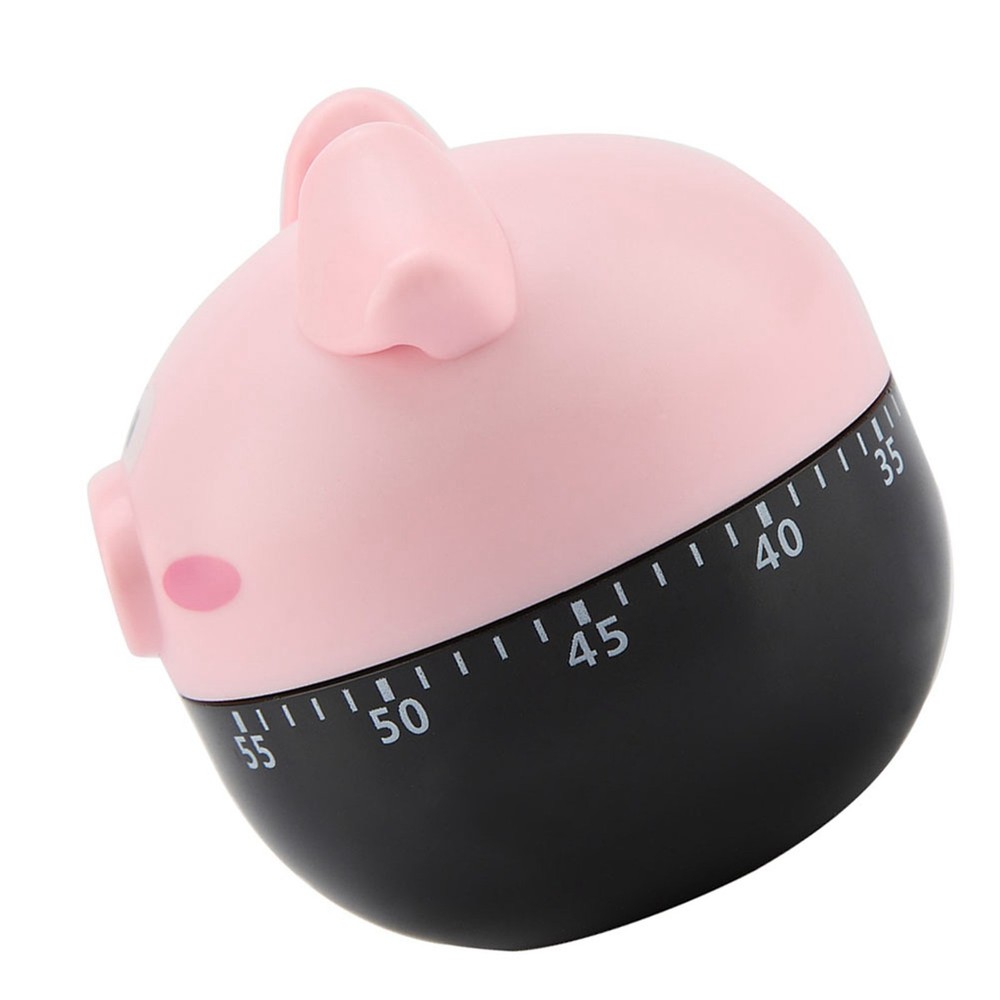 Cartoon Pig Kitchen Mechanical Timer Pink