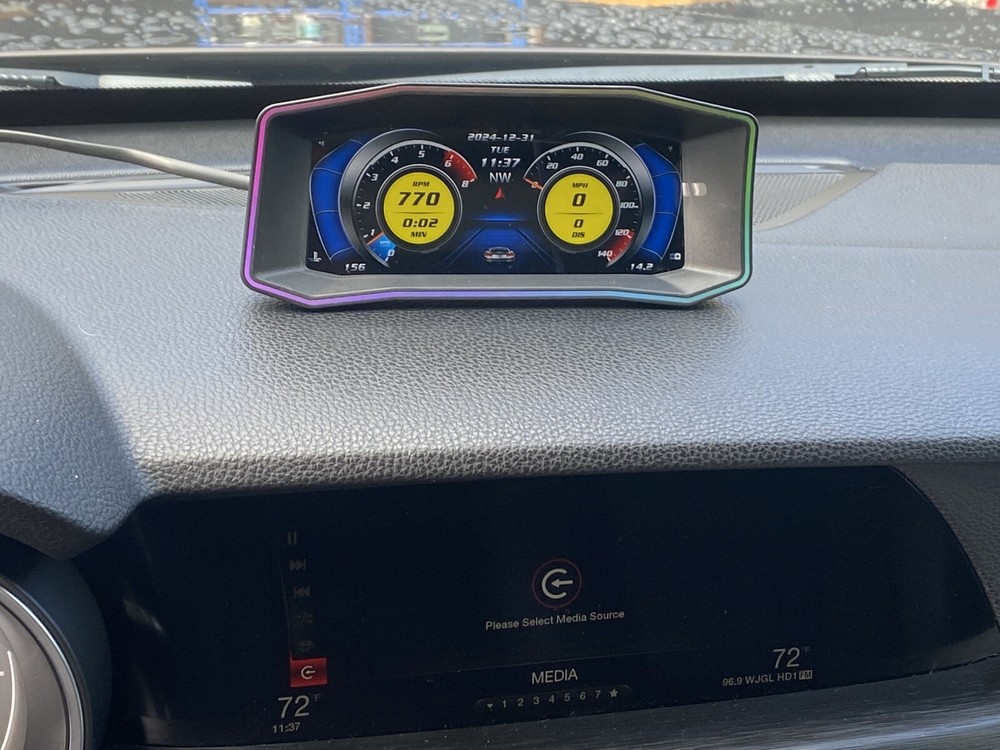 Ancel Car HUD GPS+OBD2 Head Up Display Smart Digital Speedometer